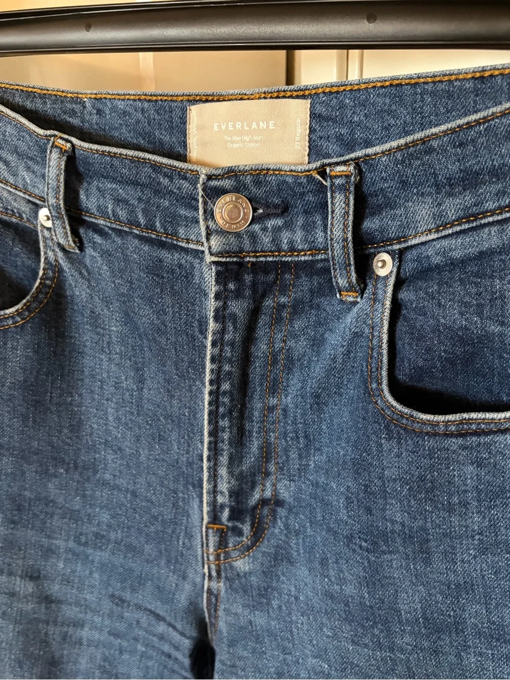 Everlane Classic Straight-Leg Blue Jeans